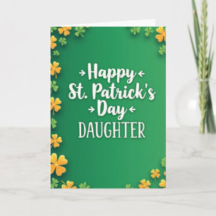 Carte fausse Saint-Patrick pour fille en or