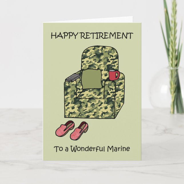 Carte Fauteuil de dessin animé pour retraite heureuse de (Devant)