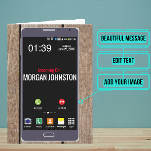 Carte Faux appel téléphonique Anniversaire