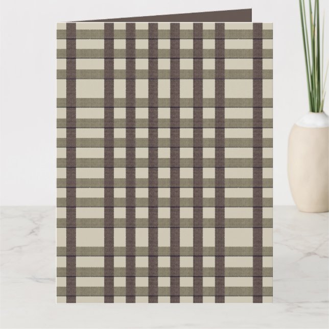Carte Faux Burlap Conception du plan - Ensemble de Taupe (Devant)