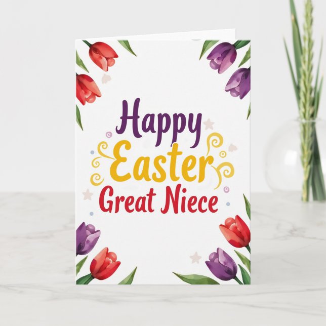 Carte Faux Gold Easter Niece Card (Devant)