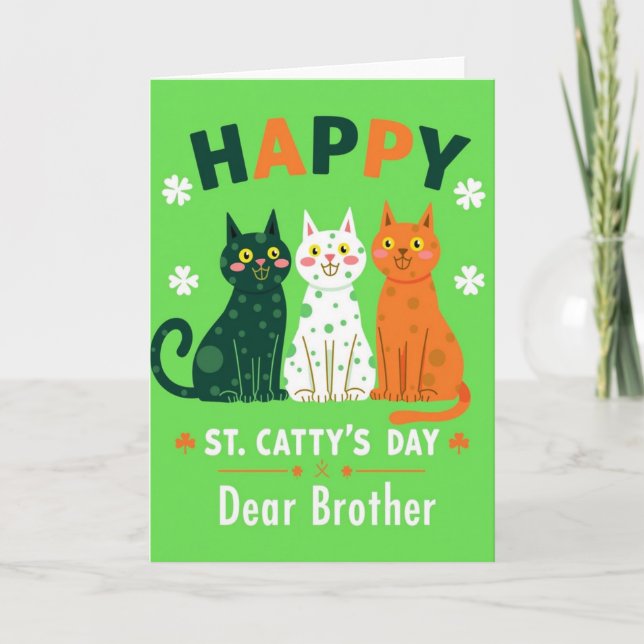 Carte Faux Gold Foil Happy Cats Card (Devant)