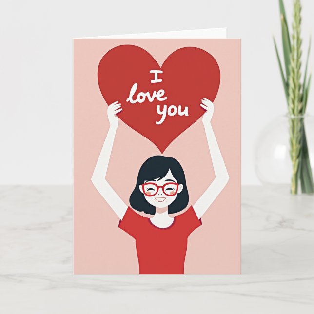Carte Faux Gold Foil Love You Card (Devant)