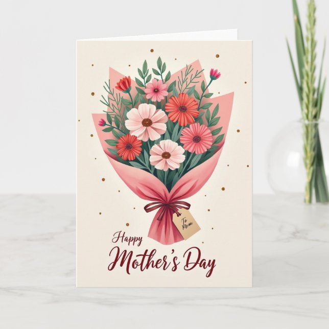Carte Faux Gold Glitter Mom Card (Devant)
