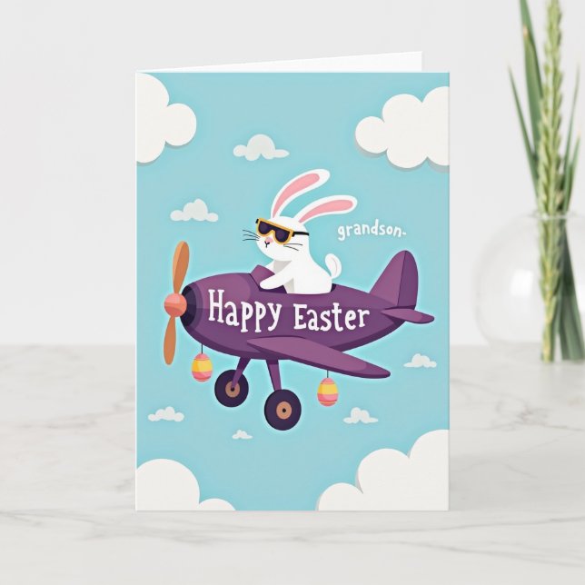 Carte Faux Gold Grandson Easter Card (Devant)