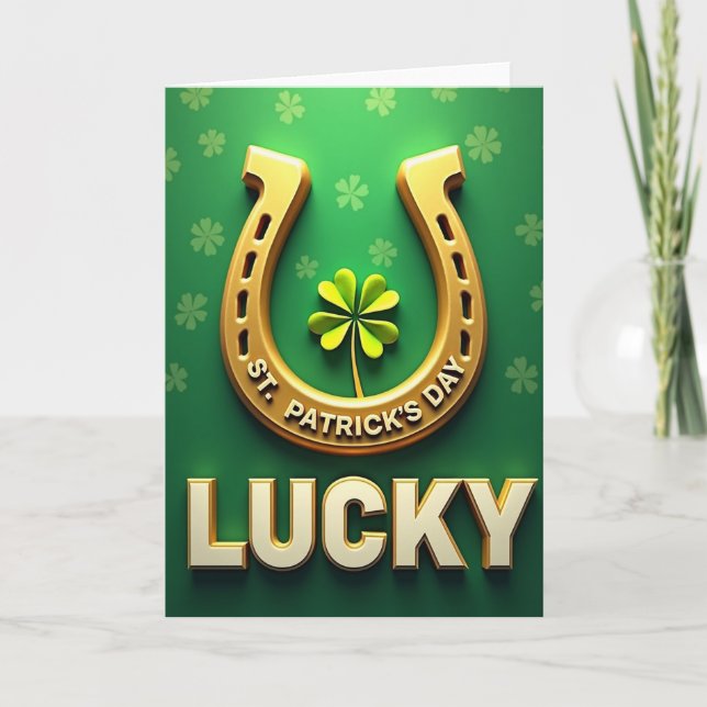 Carte Faux Gold Lucky St Patricks Card (Devant)
