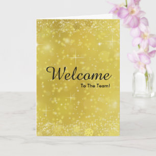 Carte Faux Gold Nouvelle bienvenue aux employés