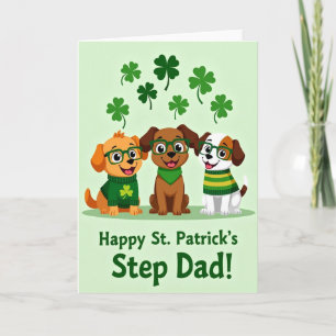 Carte Faux Gold Patrick Day Pups