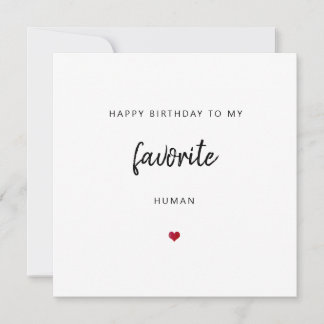 Carte Favori humain mignon coeur heureux anniversaire