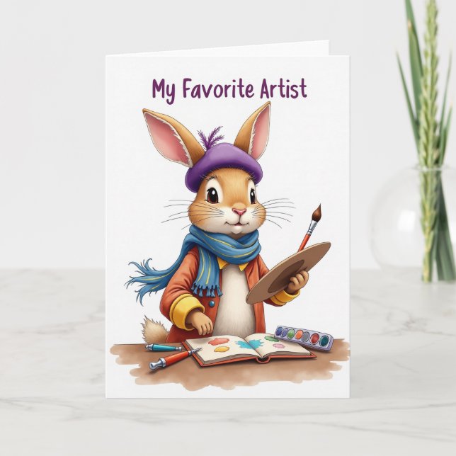 Carte Favorite Artist Bunny Card (Devant)