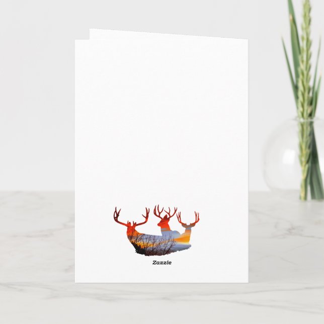 Carte Fawn deer watercolor  (Dos)