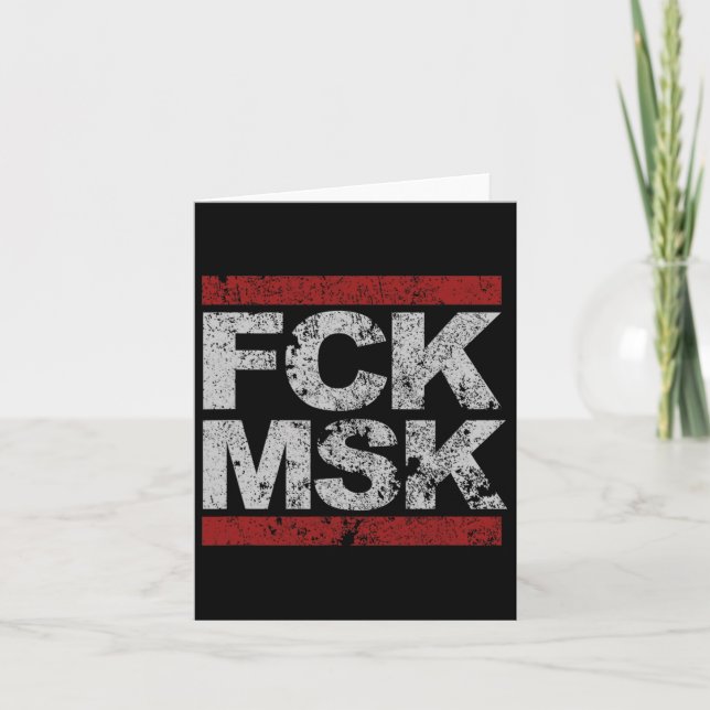 Carte Fck Msk désorganisé (Devant)