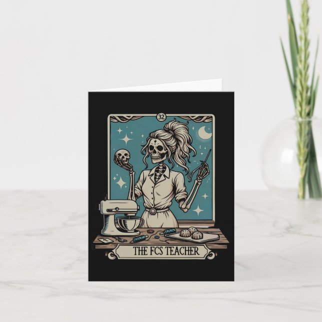 Carte Fcs Enseignant Skeleton Halloween Famille Et Conso (Devant)
