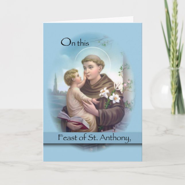 Carte Feast of St Anthony, Blue (Devant)