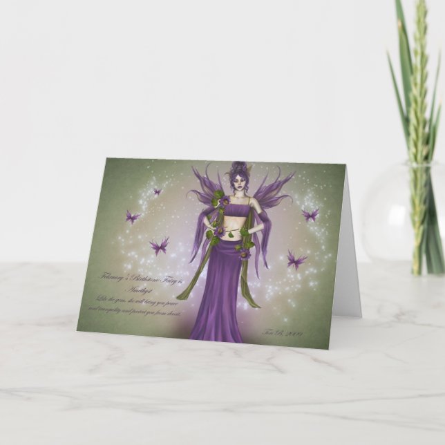 Carte February Birthstone Fairy (Devant)