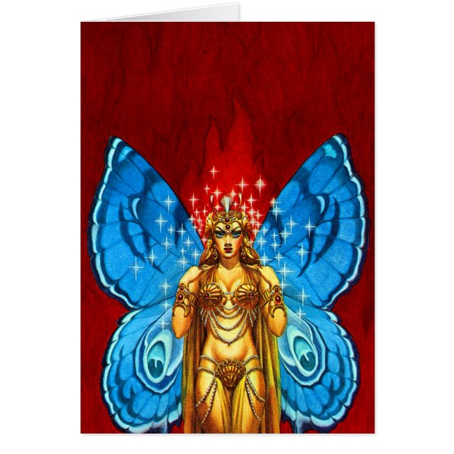 Carte Fée à ailes papillon (Devant)