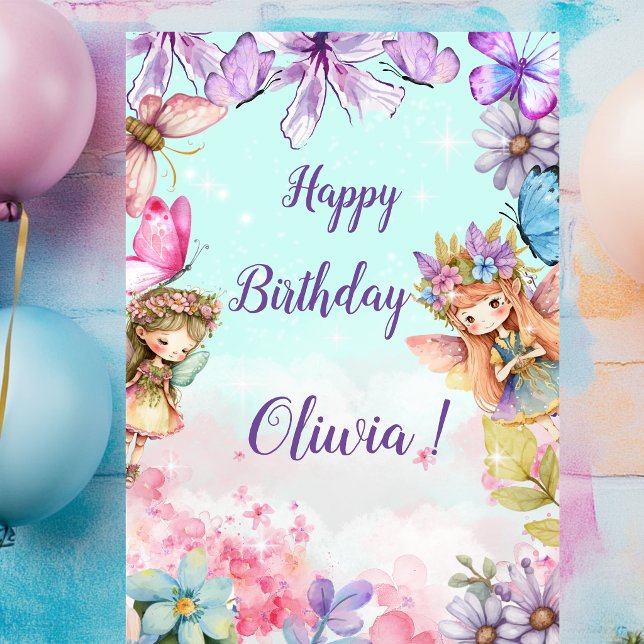 Carte Fée Anniversaire Princesse Fée Joyeux Anniversaire (Créateur téléchargé)