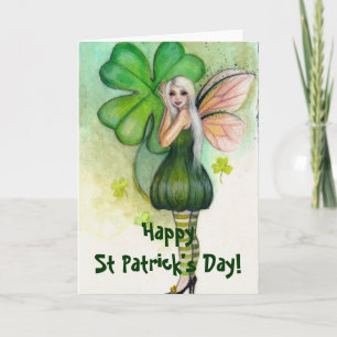 Carte Fée Blonde St Patrick's Day