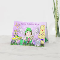 Fée capricieuse elf sur un anniversaire de champig