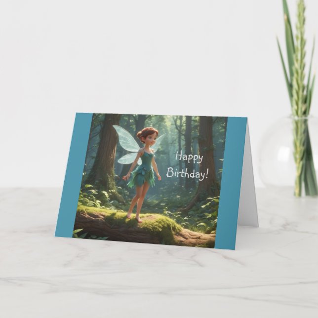 Carte Fée dans la forêt (Devant)