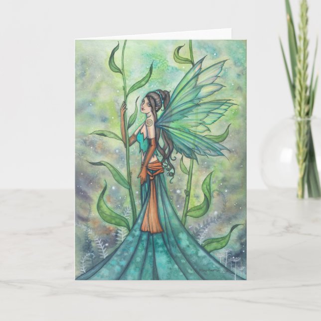 Carte Fée de jardin bleu-vert par Molly Harrison (Devant)