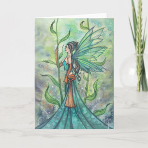 Carte Fée de jardin bleu-vert par Molly Harrison