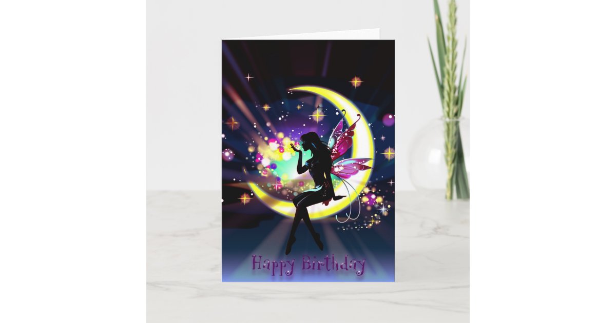 Carte Fee De Joyeux Anniversaire Zazzle Fr