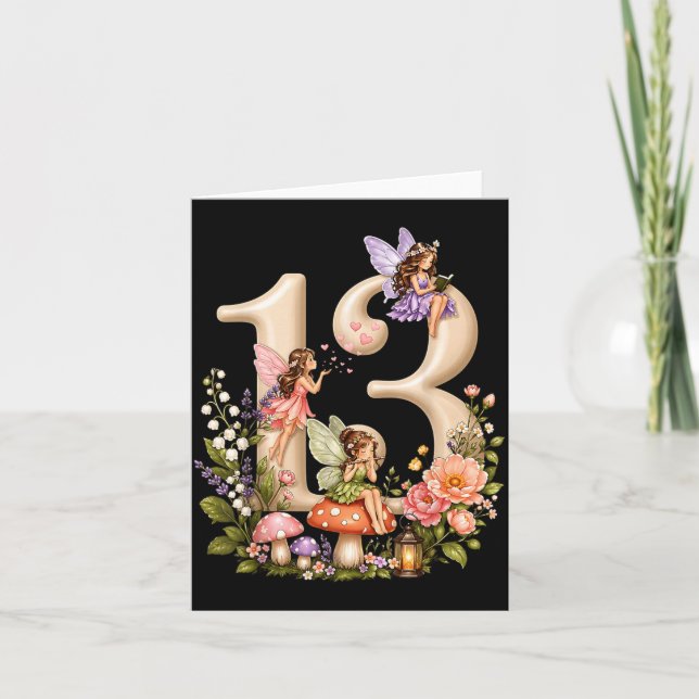Carte Fée fille de 13 ans anniversaire 13e anniversaire (Devant)