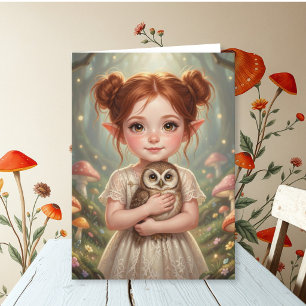 Carte Fée Roux et Fête d'Anniversaire de Fille aux Choue