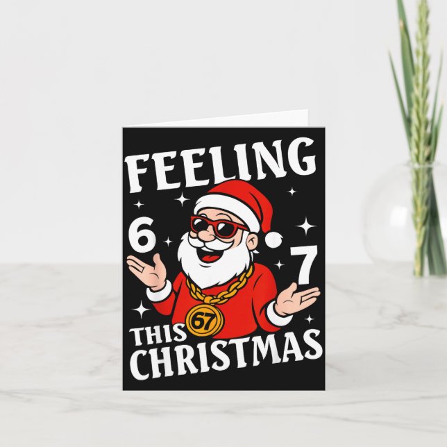 Carte Feeling 6 7 This Christmas Funny Santa Six Seven M (Devant)