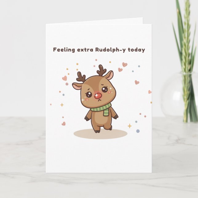 Carte Feeling Extra Rudolph-y Today Cute Puchi Dōshi (Devant)