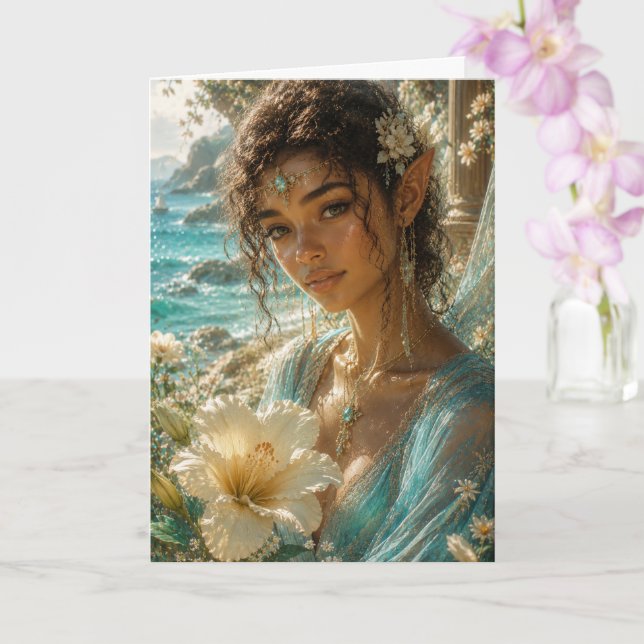Carte Fées de la Floraison Tropicale : Enchanteresse de  (Orchidée)