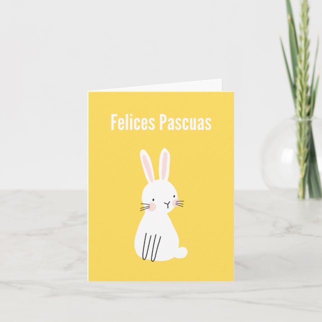 Carte Felices Pascuas, Spanish Happy Easter  (Devant)