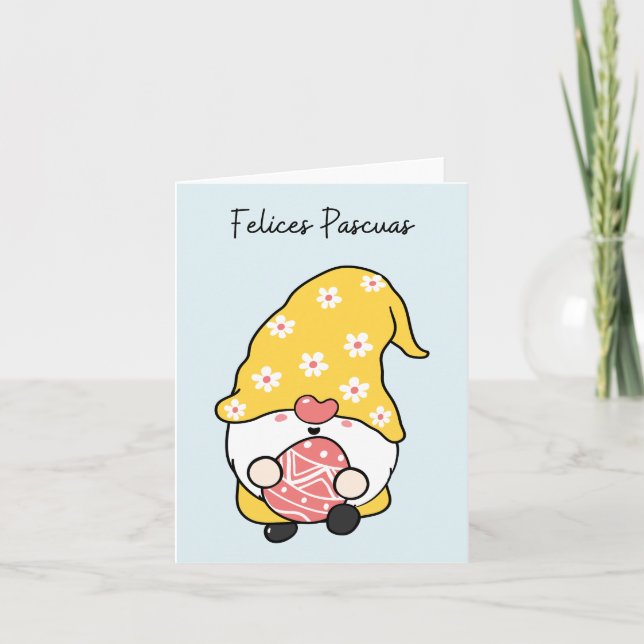 Carte Felices Pascuas, Spanish Happy Easter  (Devant)