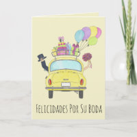 Felicidades Espagne Mariage Jour Fiat 500
