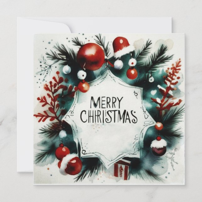 Carte Felicitación navideña (postal). (Devant)