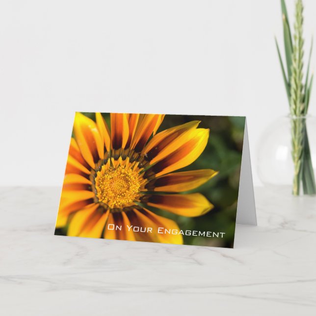 Carte Félicitation de fiançailles du Gazania | (Devant)