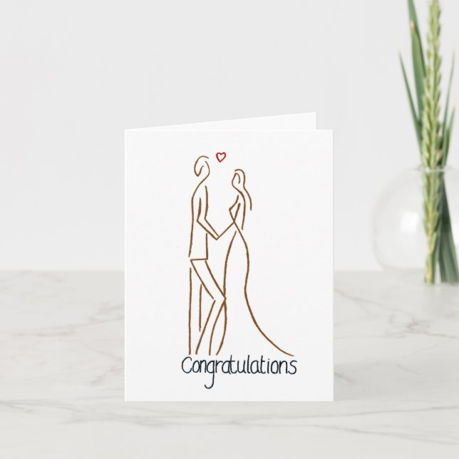 Carte Félicitation pour le mariage (Devant)