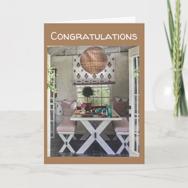 CARTE **FÉLICITATION POUR VOTRE NOUVELLE MAISON" (Devant)