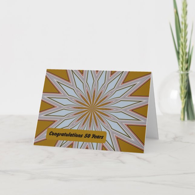 Carte Félicitations, 50 ans en affaires (Devant)