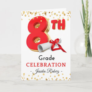 Carte Félicitations 8e année Célébration Graduation