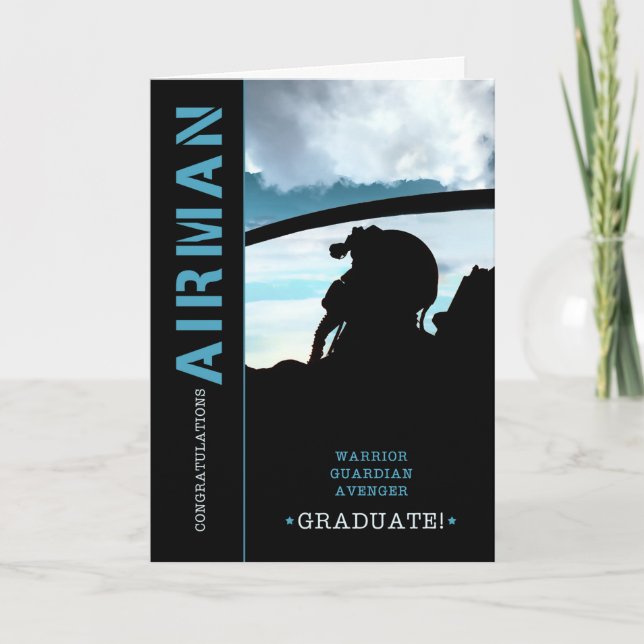 Carte Félicitations à Airman pour sa formation de base (Devant)