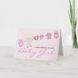 Carte Félicitations à Baby Girl