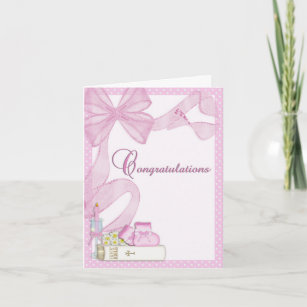 Cartes De Vœux Bapteme Felicitations Bapteme Zazzle Fr