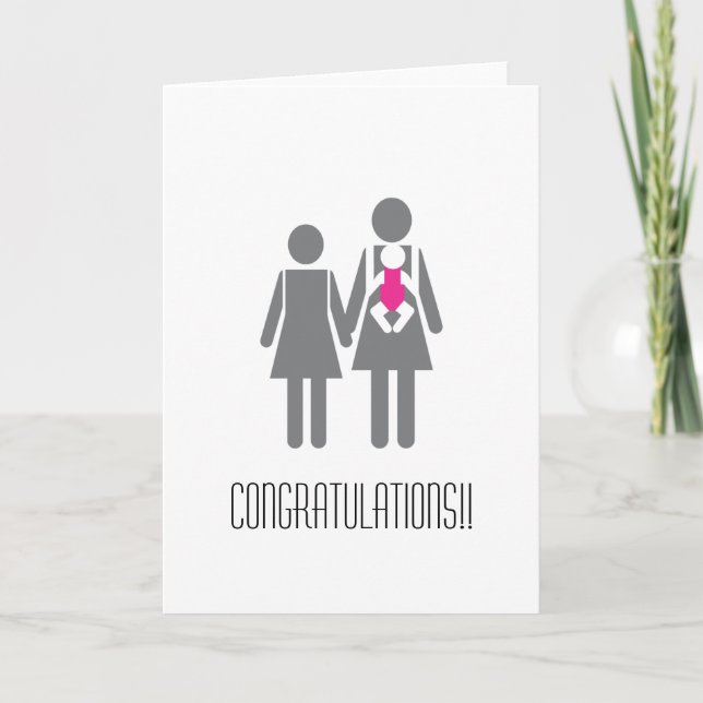 Carte Félicitations à deux nouvelles mamans (Devant)