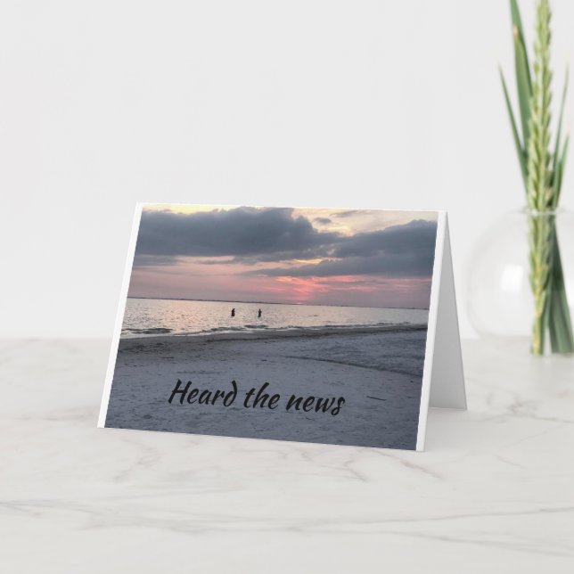 CARTE **FÉLICITATIONS** A ENTENDU LES "BONNES NOUVELLES" (Devant)