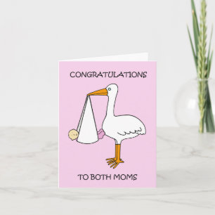 Carte Félicitations à Female Couple a Baby Girl