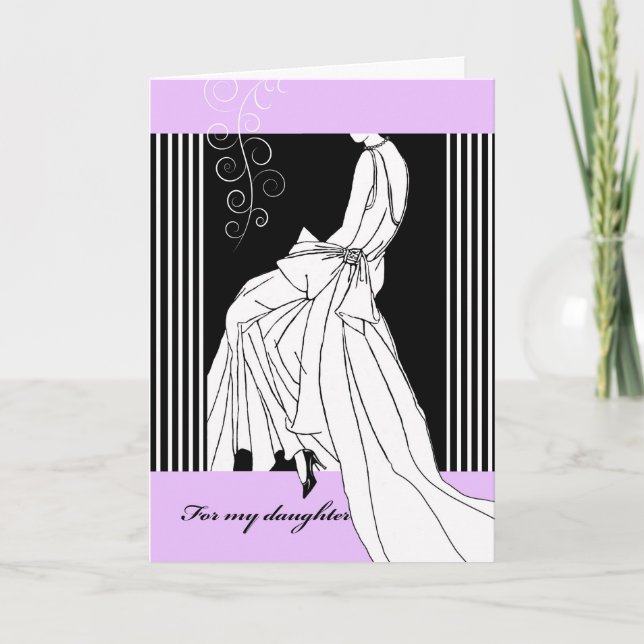 Carte Félicitations à Fille pour son Mariage (Devant)