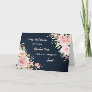 Carte Félicitations à Floral Tante