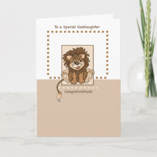 Carte Félicitations à Godgirl pour Baby, Lion